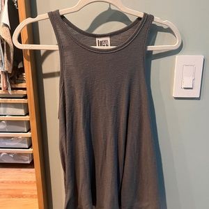 FREE PEOPLE | Grey Loose Racerback Tank Top